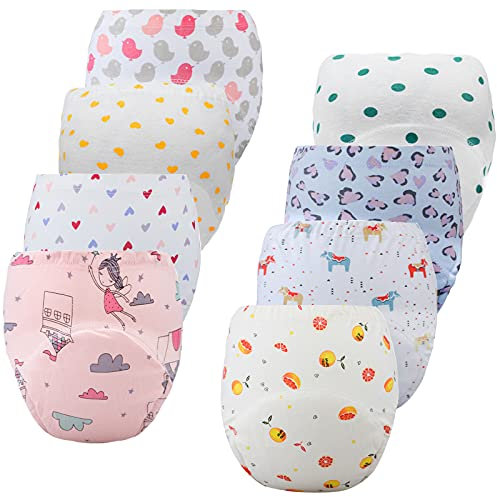 JackLoveBriefs Töpfchen Trainingshose Baby Kinder Töpfchen Unterwäsche(2-3 Jahre, 8 Stück, Farbe: C, Gr.90)