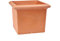 Garden Italia Vasi Vaso per piante Quadro con rosone GQR Lato 60 cm alt.50 cm Made in Italy in resina color Impruneta - Resistente al gelo - Antiurto Leggera Classica