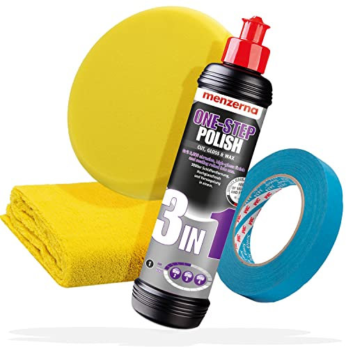 detailmate ONE STEP Polier Set - menzerna Polish passend für SPTA 125mm Exzenter Poliermaschine 15mm 750W DA502 DAPSET-EU, Akku Polierer 20V CODDAP LD502, Rotation Schleifmaschine 1200 Watt SPTA0020