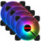 Fan Case PC RGB da 120 mm Fans 5v-3pin Argb addetto alla ventola argb Sincronizzazione della scheda madre con controllo e controllo wireless di velocità per i radiatori PC Sistema-4 pacchetto