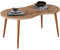 VCM Holz Beistelltisch | ovaler Couchtisch im schlichten Design | Maße ca. H. 42 x B. 90 x T. 41 cm | Wohnzimmertisch - Barilo