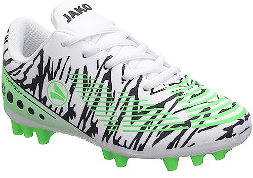 JAKO Fußballschuh Animal White/neon Green (eu_Footwear_Size_System, Toddler, Numeric, medium, Numeric_33)