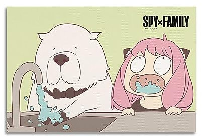 VZRSQZK Spy X Family Anya Fogg Anime-Poster, dekoratives Gemälde, Leinwand, Wandposter und Kunstdruck, modernes Familienschlafzimmer-Dekor-Poster, 20 x 30 cm