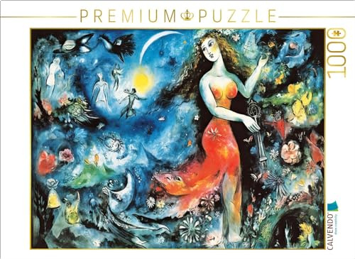 CALVENDO Puzzle Sandro Botticellis Die Geburt der Venus gemalt im Stil von Marc Chagall | 1000 Teile Lege-Größe 64 x 48 cm Foto-Puzzle für glückliche Stunden
