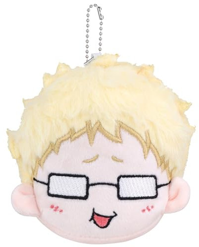 Roffatide Anime Haikyuu!! Schlüsselanhänger Kei Tsukishima Plüsch Plüsch Schlüsselanhänger Cartoon Kawaii Shoyo Hinata Figur Schlüsselring JK Tasche Anhänger für Mädchen und Jungen Lolita B