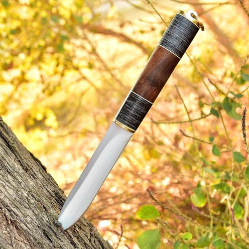 Couteau de travail médiéval celte viking avec finition en laiton MAQ1827