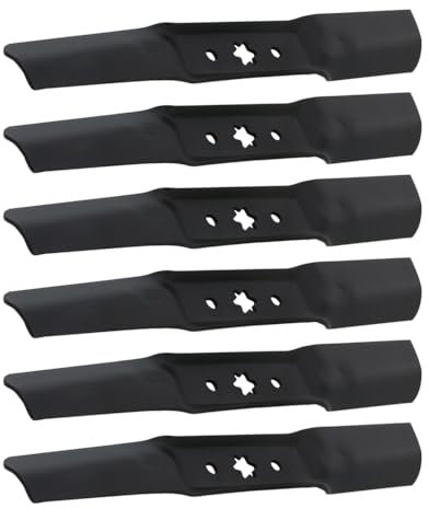 Apeixoto 742-05052A 942-05052A - Cuchillas de cortacésped 2 en 1 de repuesto para tractores de césped Cub Cadet Troy Bilt MTD de 50 pulgadas y cortacésped RZT S50 XT1 GT50 LT50 XT2, 6 unidades
