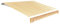 AUVYI Toldo de lona, color amarillo y blanco, 4 x 3 m (sin marco), tela de repuesto para toldos, tela de repuesto para balcón, protección solar, tela para exteriores, tela de toldo, resistente al