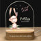 YiLingYiJiu Personalisiertes Baby Nachtlicht Geschenk,individuelle Led Nachttischlampe Kinder,Taufgeschenke für Neugeborene/Jungen/Mädchen,Zur Geburt Geschenk,Originelles Geschenk (Lapin_22)