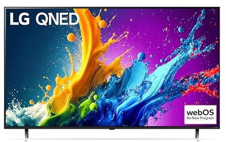 LG QNED 86'', Serie 80 2024, 86QNED80T6A, Smart TV 4K, Processore α5 Gen7, Design slim, 20W, 3 HDMI, Filmmaker Mode, Game Optimizer, Alexa, Wi-Fi, webOS 24, Telecomando puntatore
