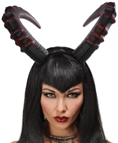 Warmhm Halloween TeufelshöRner Kopfschmuck TeufelshöRner Stirnband Halloween Kopfschmuck Accessoire Geeignet FüR Karneval Maskerade Rollenspiel Party