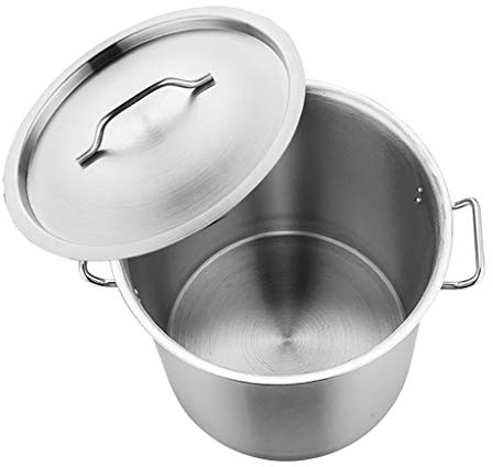 WJFLUCK Suppentopf Großer Suppentopf, Edelstahl-Suppentopf, Aufrüstung mit großem, dickem Boden, Rindereintopf, Lebensmittel aufbewahren, 7 Größen (Farbe: Silber, Größe: 60 cm x 60 cm)