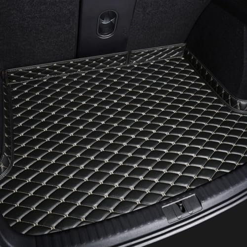 ljxwzh Kofferraummatte für Dongfeng forthing Friday 2023 2024, rutschfeste Kofferraummatten,Hoher Rand,Wasserdicht,Material/PU-Ledermatte,Black Beige