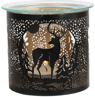 Woodbridge Teelicht Duftlampe | Stag Black | Teelichthalter für Zuhause | Duftkerzenhalter Kerzenaccesoires | Duftlampe für Duftwachs