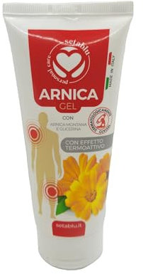 Setablu Arnica Gel Forte con Arnica Montana e glicerina, effetto termoattivo, contro prurito infiammazioni e dolori, arnica per cavalli uso umano, gel 100ml