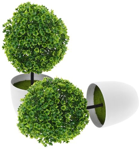 Hohopeti 4stücke Künstliche Pflanzenbälle Dekorative Bonsai-kunstpflanzen Für Stilvolle Raumgestaltung Für Büro Und Veranstaltungen Grün