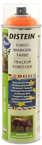 QUEBAg Distein Neon-Forstmarkierfarbe Signierspray Forstspray Forst Markierungsspray | 500 ml Sprühdose (orange)