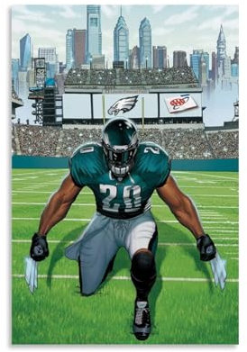 DIZHMNYN Brian Dawkins Leinwand-Poster, klassische Ästhetik, Schlafzimmer-Dekoration, Ölgemälde, Dekoration, Wohnzimmer, Zuhause, Poster, Geschenk, 20 x 30 cm, ungerahmter Stil