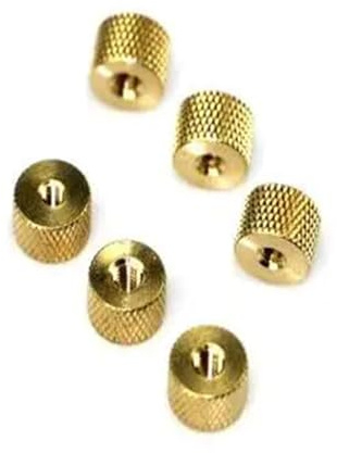 jiuxinyun 10 Stück M2 M2,5 M3 M4 Rändelmutter aus massivem Messing, Messing-Rändelmutter, zylindrisch, anpassbar for Wasserkühlungs-PC-Gehäusemodell(M2)