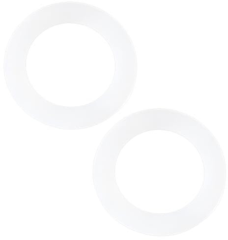 YINETTECH Silikon-Spülventil-Basisdichtung, WC-Wassertankdichtung, 80 x 54 x 3 mm, kompatibel mit Toto THU440-A THU451 10A-A, Weiß, 2 Stück