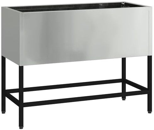 vidaXL Jardinera elevada de Acero Acero galvanizado 60x26x45 cm