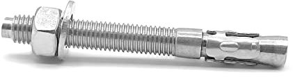 NOLDAR | Anclaje macho de expansión para cargas altas en acero inoxidable A2. Con tuerca y arandela premontadas. M6 x 80 para broca Ø6. Para hormigón. (25 uds)