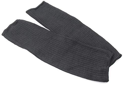 SIKUAI Level 5 Metzger Schnittfeste Armstulpen Stichfestes Metallgeflecht Sicherheitsschutz Edelstahldraht Schwarz