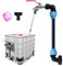 WDKXCN IBC Schwanenhals, S60x6 IBC Adapter mit Schwanenhals Messing Wasserhahn, IBC Schwanenhals Auslaufhahn 3/4 für Gießkannenbefüllung, Regenwassertank, Wasserfaß, Regenfass & Container Zubehör