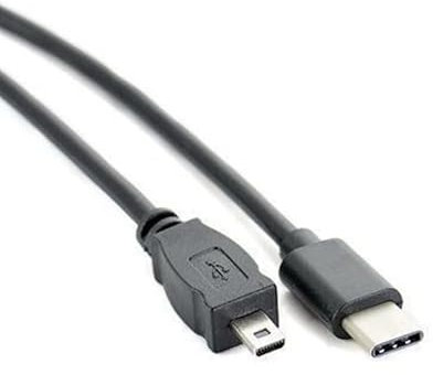 Panlouting 8-Poliges USB-C Ladekabel 30cm, Kamera Datenkabel EMC-5 kompatibel mit Casio Exilim EX-ZS200, EX-H5, H50, S8, Z16, Z28, Z33, Z35, Z37