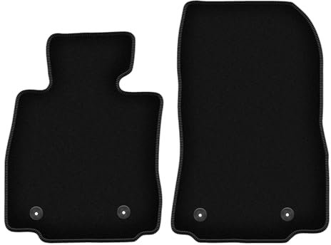 Wielganizator Velours Vorne Fußmatten passend für Mazda 2 III (2015-) | Qualität: Basic - Genaue Passform, rutschfeste Untregrund 2-teilig - Schwarz