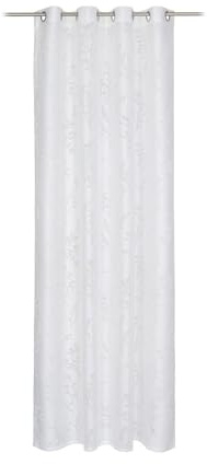 Gözze Ösenschal - Weiß - Polyester - 140 x 245 cm - mit Zweigenmuster