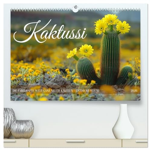 Kaktussi (hochwertiger Premium Wandkalender 2026 DIN A2 quer), Kunstdruck in Hochglanz: Blühende Stachler: Eine Jahresreise durch Kakteen (CALVENDO Natur)