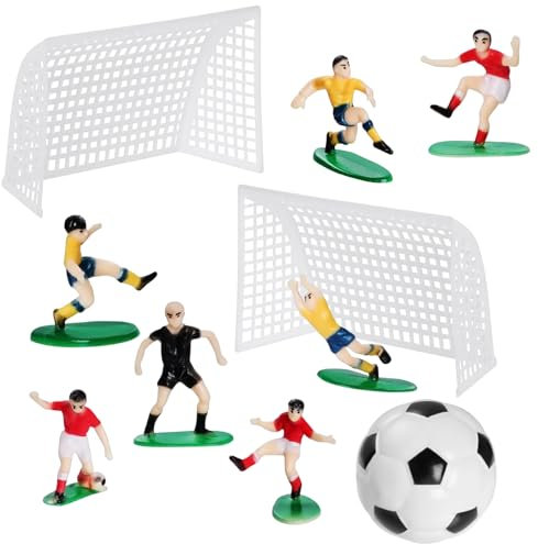Colorich 10 Stück Tortendeko Fussball, Kuchen Deko Fußball, Fussball Deko Geburtstag Kinder, Tortenaufleger Fussball Cupcake Topper, Fußball Spieler Tortenaufleger Deko für Junge Geburtstag Party