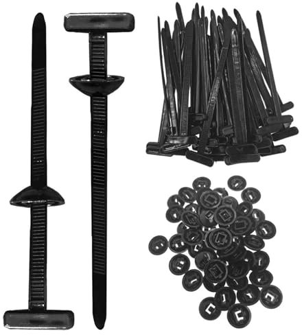Nybhyjka Abrazadera De Nylon Para Reparación De Automóviles | 100 Unidades Sujetadores Herramienta para Bridas,Hebilla de Nylon, Sujetador Multipropósito de Alta Resistencia para Reparaciones Diarias