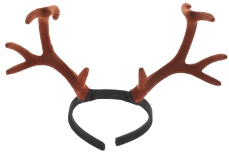 EPIGEIST Rentiergeweih-haarreif für Weihnachts-haarreif aus Einem Ast Beflocktes Geweih für Cosplay und Kostüm-kopfschmuck Verstellbar für Verschiedene Kopfgrößen