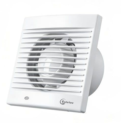 150mm(6'') Bathroom Extractor Fan, Wall Window Mounted Ventilation Bathroom Vent Fan for Kitchen, Bathroom, Toliet, Attic, 34dB Low Noise, IPX2,18W