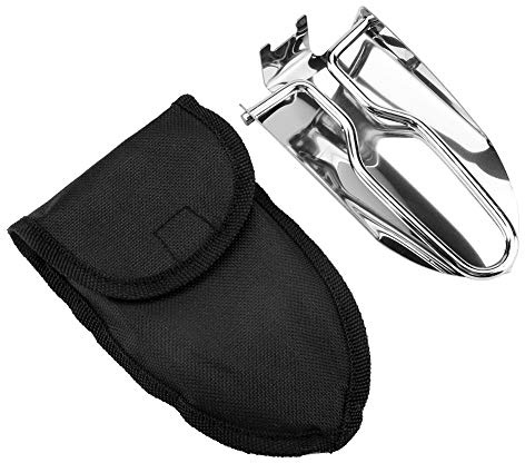 Portable Mini Folding Shovel Survival Spade Multifunctional Stainless Steel Outdoor Camping Fishing Gardening Tool Lightweight Durable Compact 22cm 134g
