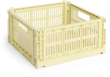 HAY - Colour Crate Korb Square M, 29,5 x 29,5 cm, hellgelb, recycled