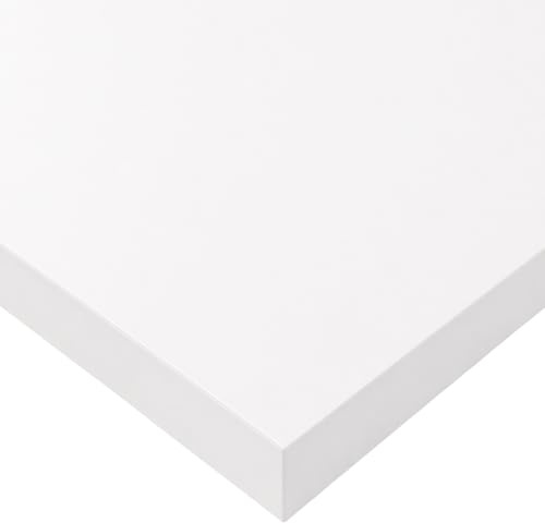POKAR Tischplatte 80x80 cm | Schreibtischplatte 25 mm Stärke | Ideal für Esstisch, Couchtisch, Beistelltisch und kleine Schreibtische | Robust und Langlebig | Made in EU | Weiß