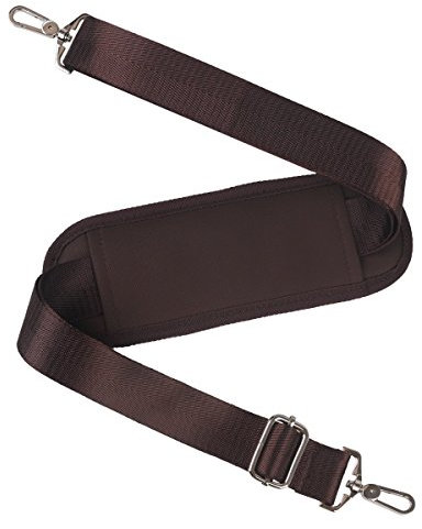 BOMKEE Schultergurt Abnehmbare Schulterpolster Rucksack mit Metall Drehhaken für Messenger Taschen Lange Straps Tasche Zubehör (Braun)