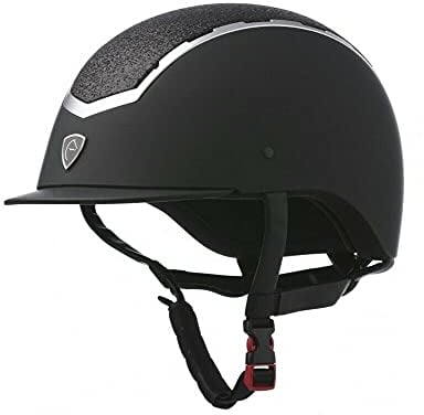 Equi-Theme/Equit'M Damen EQUITHÈME Insert Lamé Helmet Helm, tiefschwarz, Size: 52-54