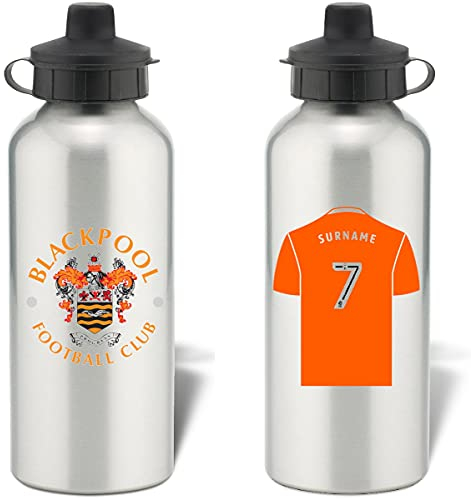 Borraccia in alluminio con design personalizzato per i tifosi di Blackpool FC - 600ml - Silver Bottiglia