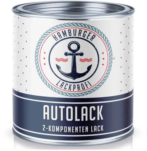 vernice bicomponente per carrozzeria opaco rosso traffico RAL 3020 rosso finitura - alta copertura - protezione antiruggine - resistente ai graffi e agli urti (1 L) Hamburger Lack-Profi