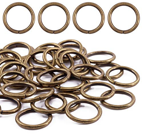Swpeet Mehrzweck-O-Ringe aus Metall, Bronze, 25 mm, für Hardware, Taschen, Ring, Handarbeit, Zubehör, Schlüsselanhänger, Gürtel und Hundeleinen, 60 Stück