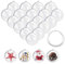 CODIRATO Acrylkugeln 4cm Durchmesser durchsichtige Kugel Aufhängen transparent Dekokugel Bastel Set Christbaumkugeln Acrylkugel Teilbar befüllbare