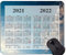 Kalender für 2021-2022 Jahre Mouse Pad, Cloudy Blue Sky Mousepads