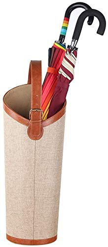 MFLASMF Porte-Parapluie Seau à Parapluie en Cuir Seau de Rangement de Forme Ronde Support de Rangement Multifonctionnel avec poignée de Transport Parapluie de Rangement au Sol (Couleur: C, Taille: 2