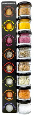 TERRAMAR MALLORCA - Gourmet Salze BLACK EDITION, Meersalz Geschenke aus Mallorca das ideale Gewürze Geschenkset Salzset (8x25g)