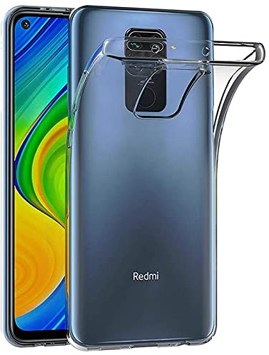 Verco Handyhülle für Xiaomi Redmi Note 9 Case, Handy Cover für Redmi Note 9 Hülle Transparent Dünn Klar Silikon, durchsichtig