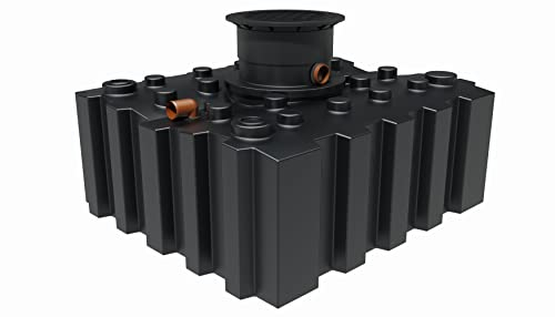 Greenlife Regenwasser-Flachtank 3.000 l mit Biovitor Wassertank Bewässerung unterirdisch Erdtank Wasserspeicher